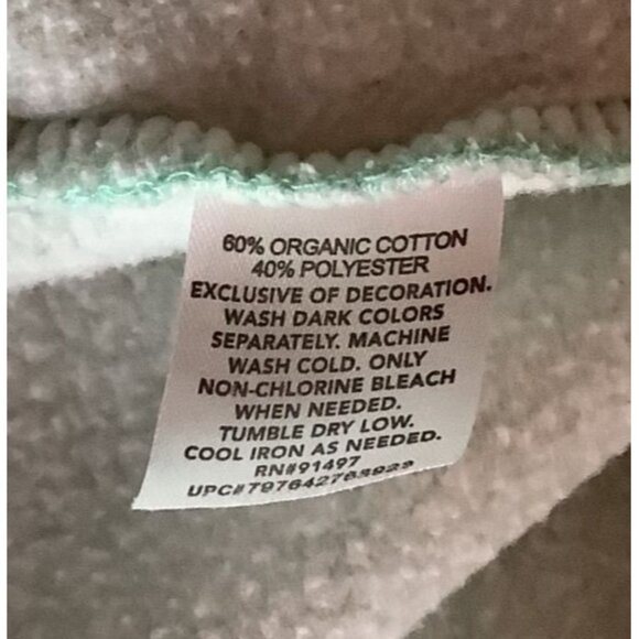 State Of Mine VIRGINIA Womans XL Quarter Button Pullover Mint Green Sweatshirt - Picture 8 of 9